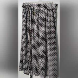 Patterned Tie-Waist Skirt